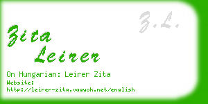 zita leirer business card